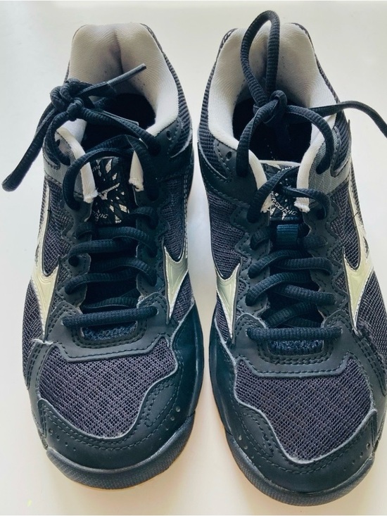 Mizuno Shoes - Mizuno Black and Silver Women’s Athletic Trainers- Volleyball Shoes